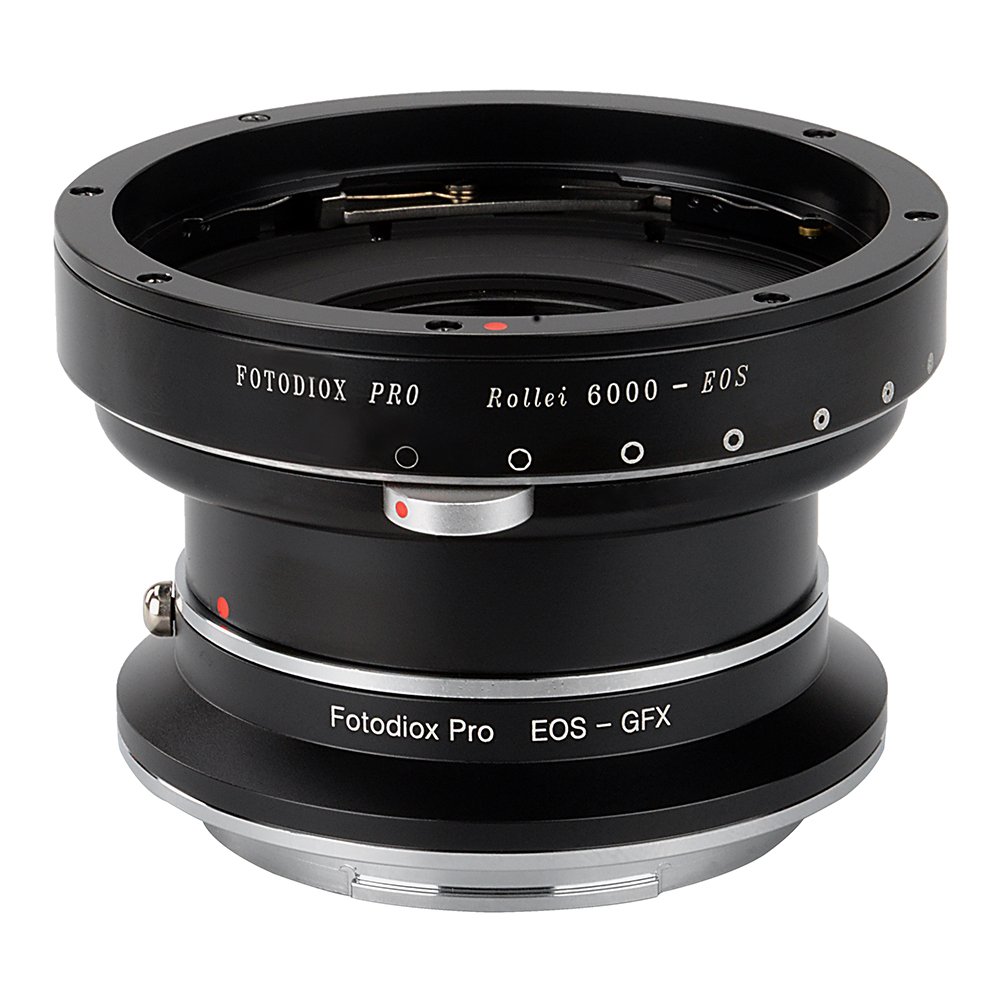 Fotodiox Pro Lens Mount Double Adapter, Rollei 6000 (Rolleiflex) Series and Canon EOS (EF/EF-S) D/SLR Lenses to Fujifilm G-Mount GFX Mirrorless Digital Camera Systems (Such as GFX 50S and More)