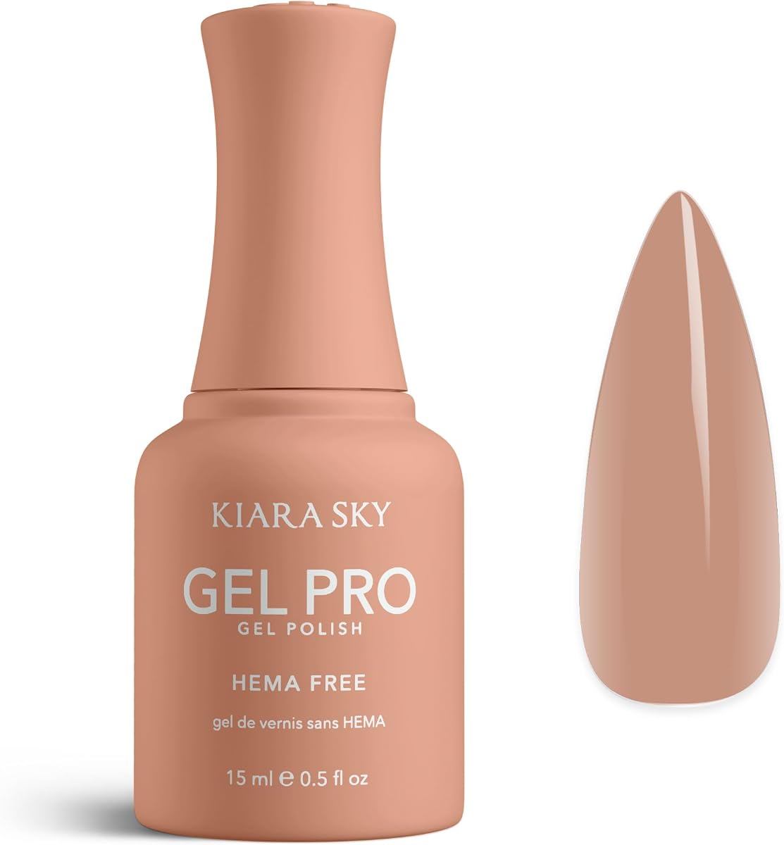 KIARA SKY Gel Pro HEMA-Free Sheer Gel Nail Polish | Buildable Coverage, 28+ Day Wear, Self-Leveling, UV/LED Soak-Off, 0.5 fl oz | Peek-A-Boo #011