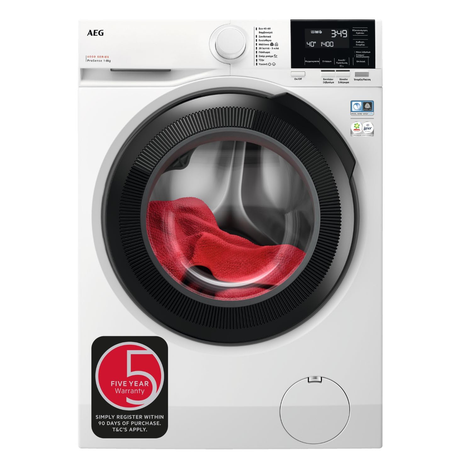 AEG LFR61844B Washing Machine 8kg 1400rpm in White