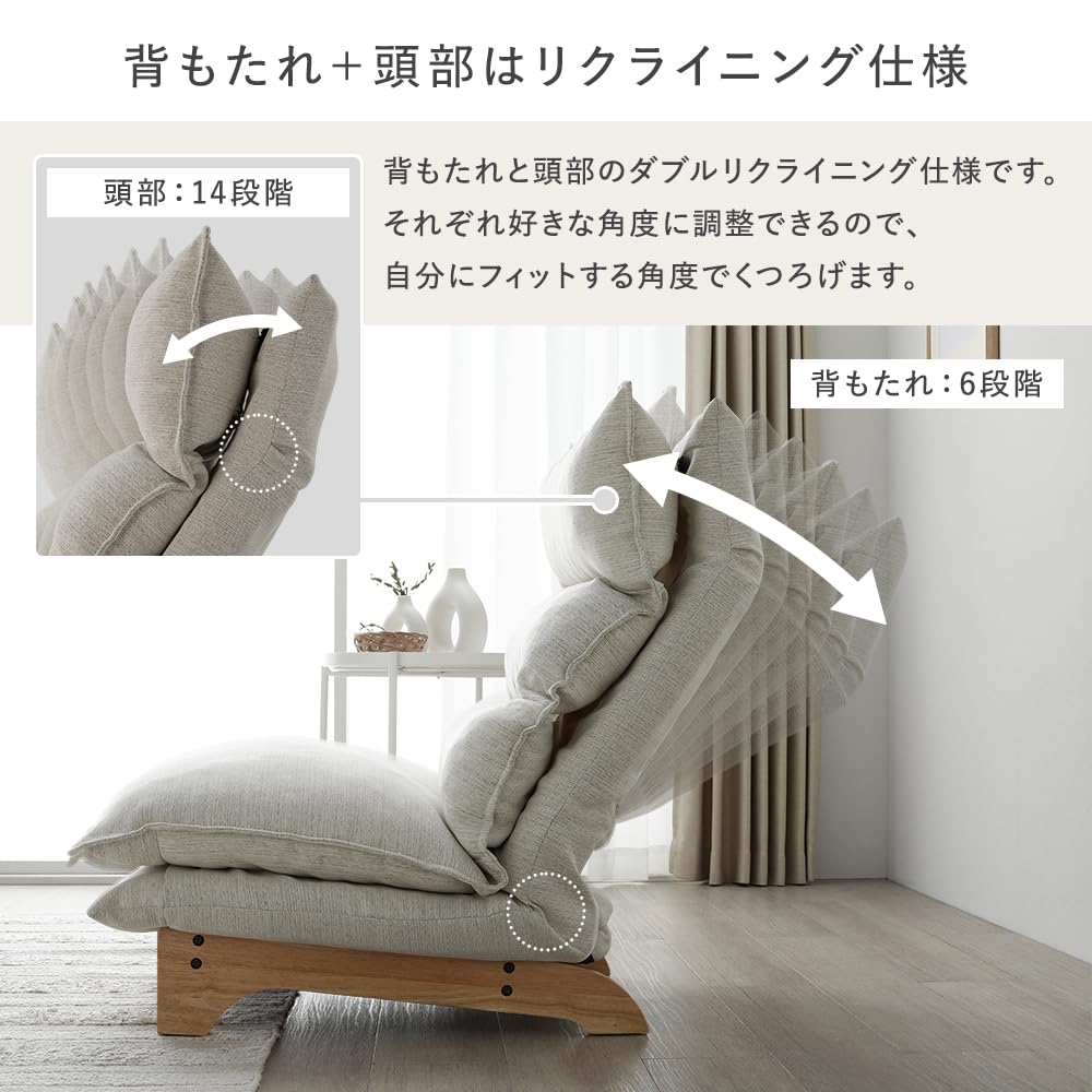 Amazon｜RASIK ソファー 2人掛け 単品 ベージュ ハイバック