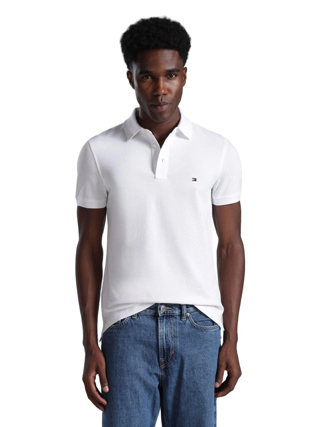 tommy hilfiger Solid Slim Fit Cotton Polo T-Shirt-picture-51