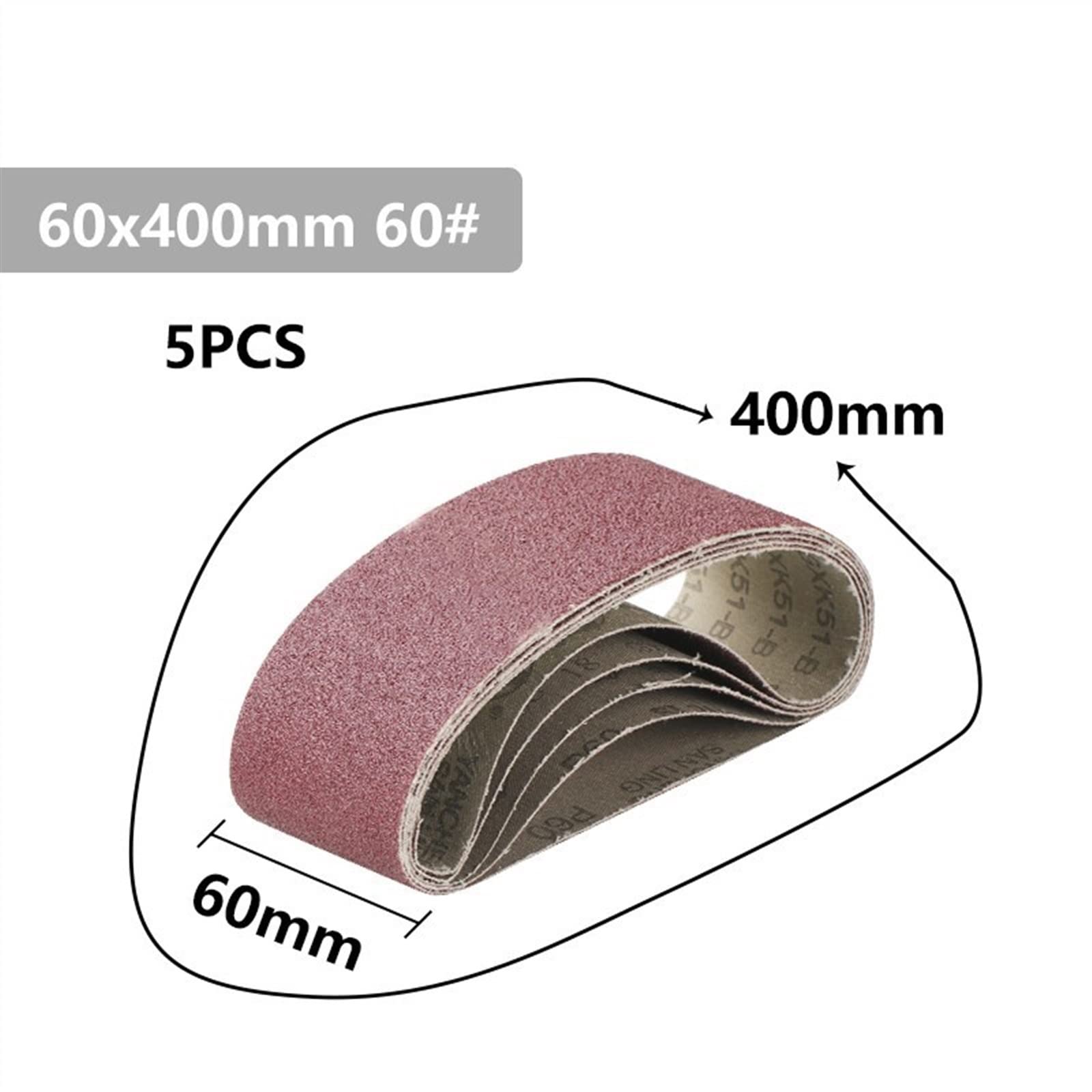 Rotolo di carta vetrata, carta vetrata fine, Nastri abrasivi 5 pezzi 60x400mm Grana 40/60/80/120 Accessorio for levigatrice smerigliatrice lucidatrice Accessorio for utensili elettrici for smerigliatu
