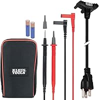 Vista 6 de Klein Tools ET270 Multímetro digital de rango automático, CA/CC, resistencia, continuidad, probador de receptáculo GFCI con cables de prueba y cable