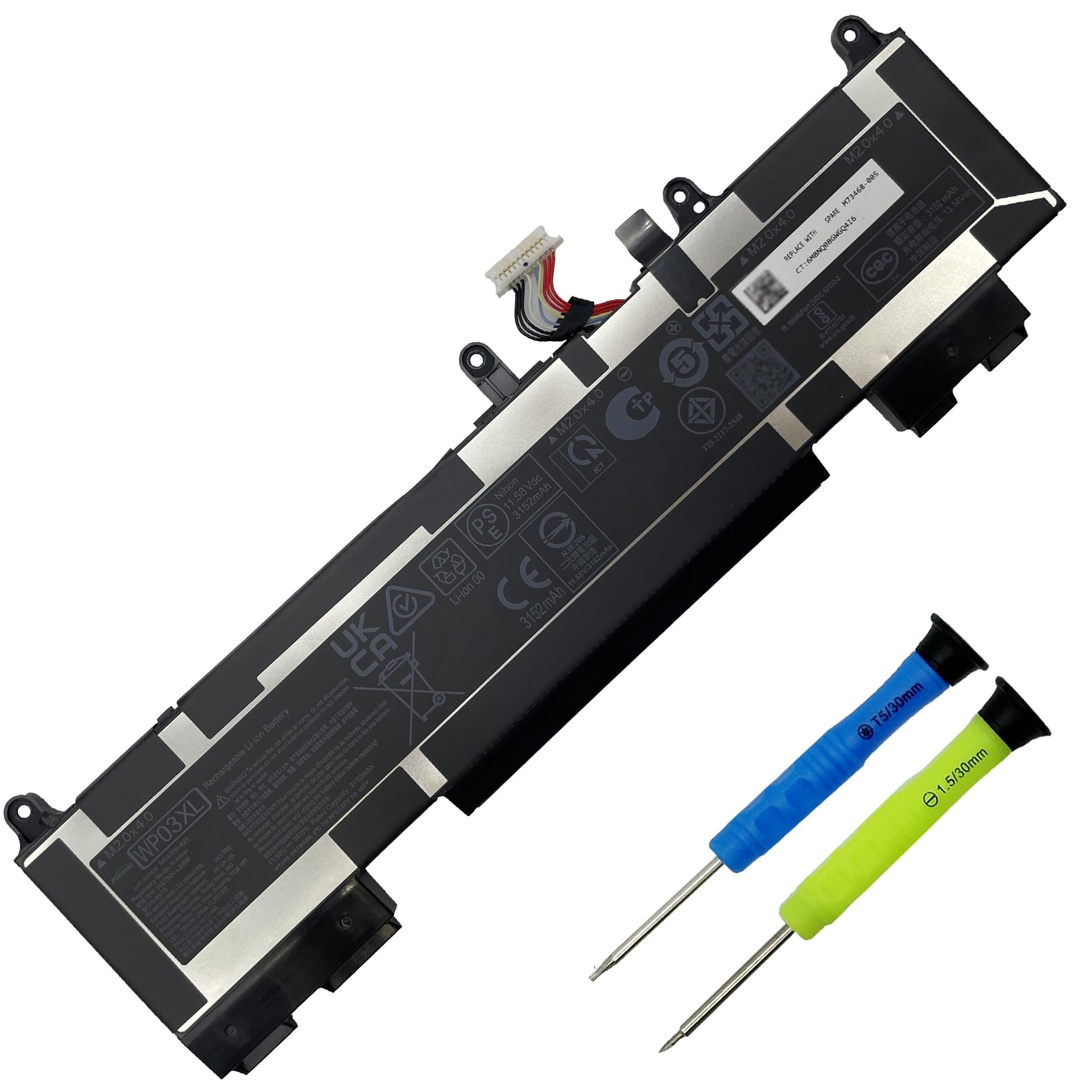 AURUNHO WP03XL M73468-005 38Wh Laptop Battery Replacement for HP Elite x360 1040 14 inch G9 2-in-1 Elite x360 830 13.3 inch G9 2-in-1 Notebook PC