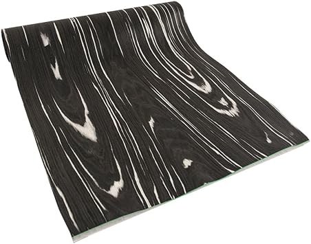 Natural Dyed Black and White Ebony Wood Veneer Sheets -Butterfly Patterns - 23 x 98 Inch - Ideal for DIY Speaker Renovation, Furniture Restoration, and Craft Projects - Unfinished Wooden Sticker