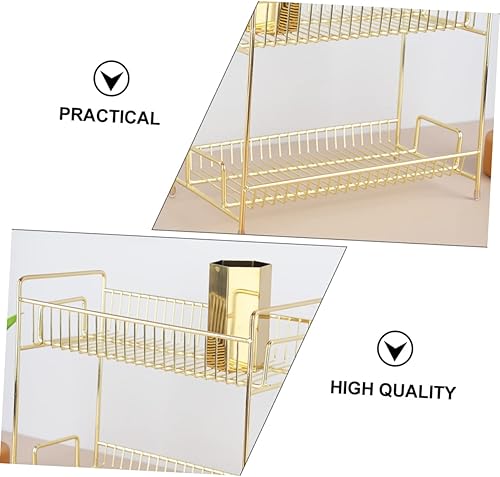 Miniatura 9 de Estante de almacenamiento de cosméticos Organizador de 2 niveles Estante de ahorro de espacio para organizador