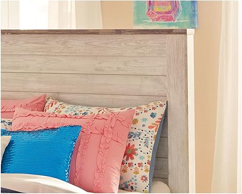 Miniatura 17 de Ashley Furniture Signature Design - Cabecero de panel completo Willowton – Estilo Contemporáneo – Tamaño Queen - Color Blanco.