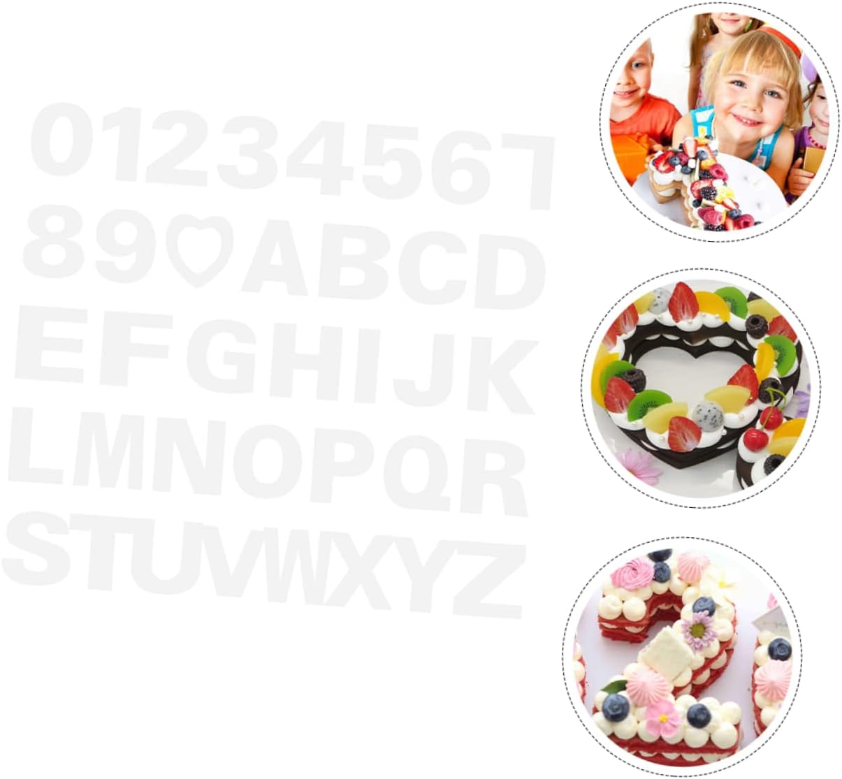 37pcs Cake Stencils DIY Number Alphabet Templates for Baking Birthdays Anniversaries Easy to Clean Store for Home Bakery Special Occasions