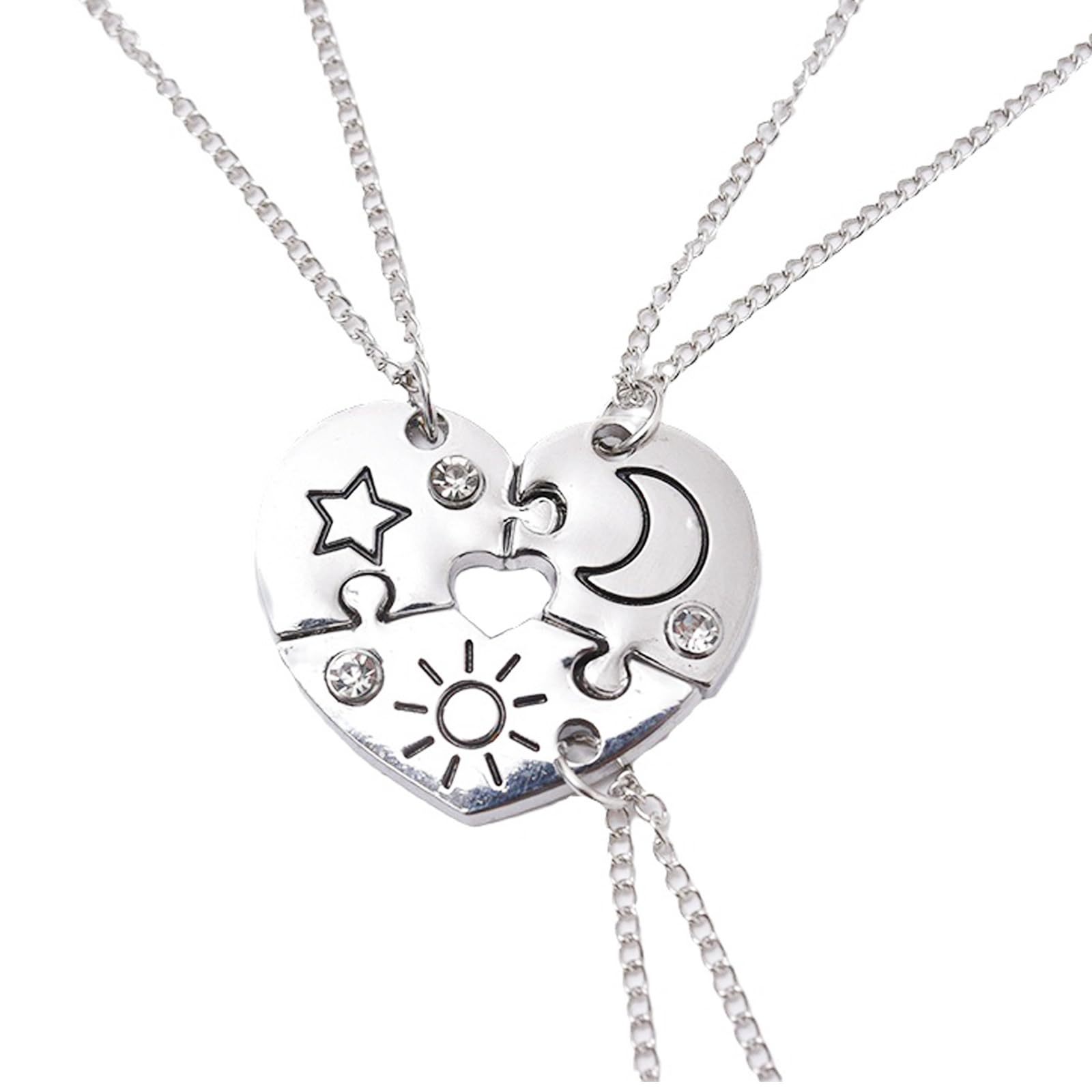 Collana Dell'Amicizia BFF Con Ciondoli Astronauta Magnetici - Regalo Per Coppie, Amiche, Compleanni O San Valentino - Foto 3