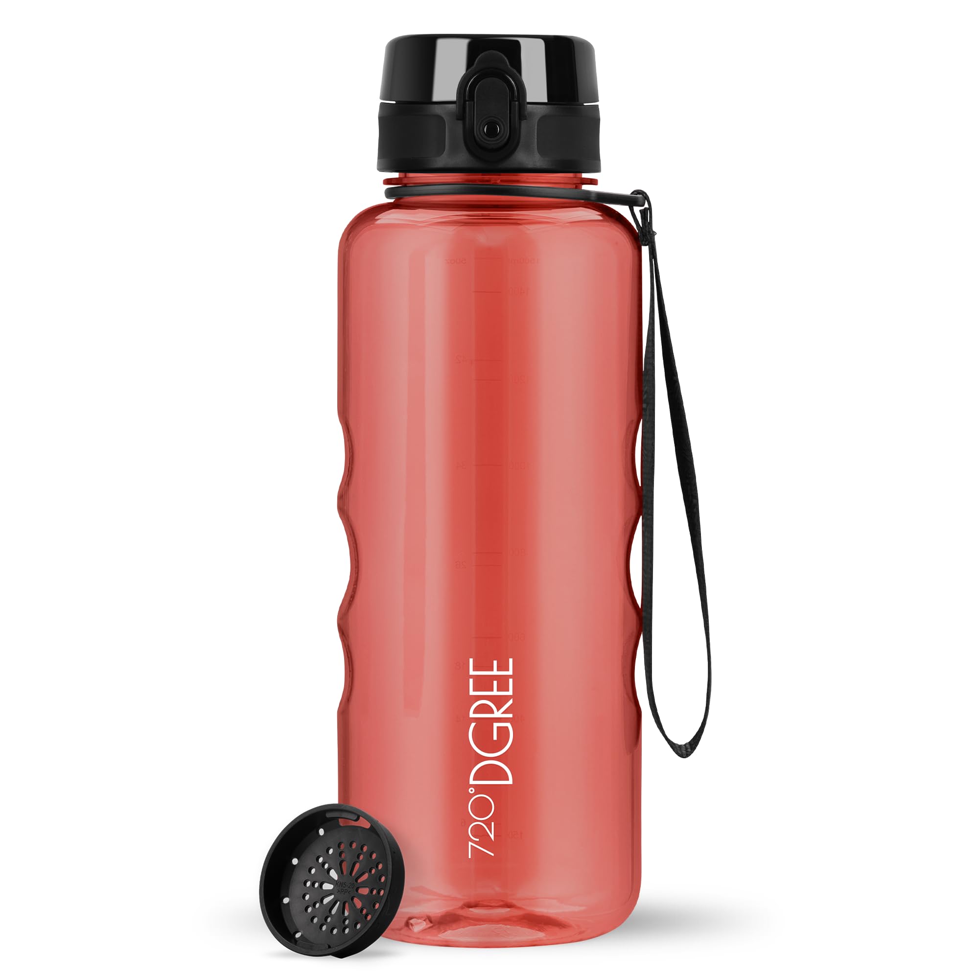 720°DGREE Water Bottle “uberBottle“ +Sieve - 350ml, 500ml, 650ml, 1L, 1.5l - BPA-Free Tritan, Leakproof, Reusable Drinking Bottle - Sports Bottle for Gym, Fitness, Kids, Bike, Travel, School, Office
