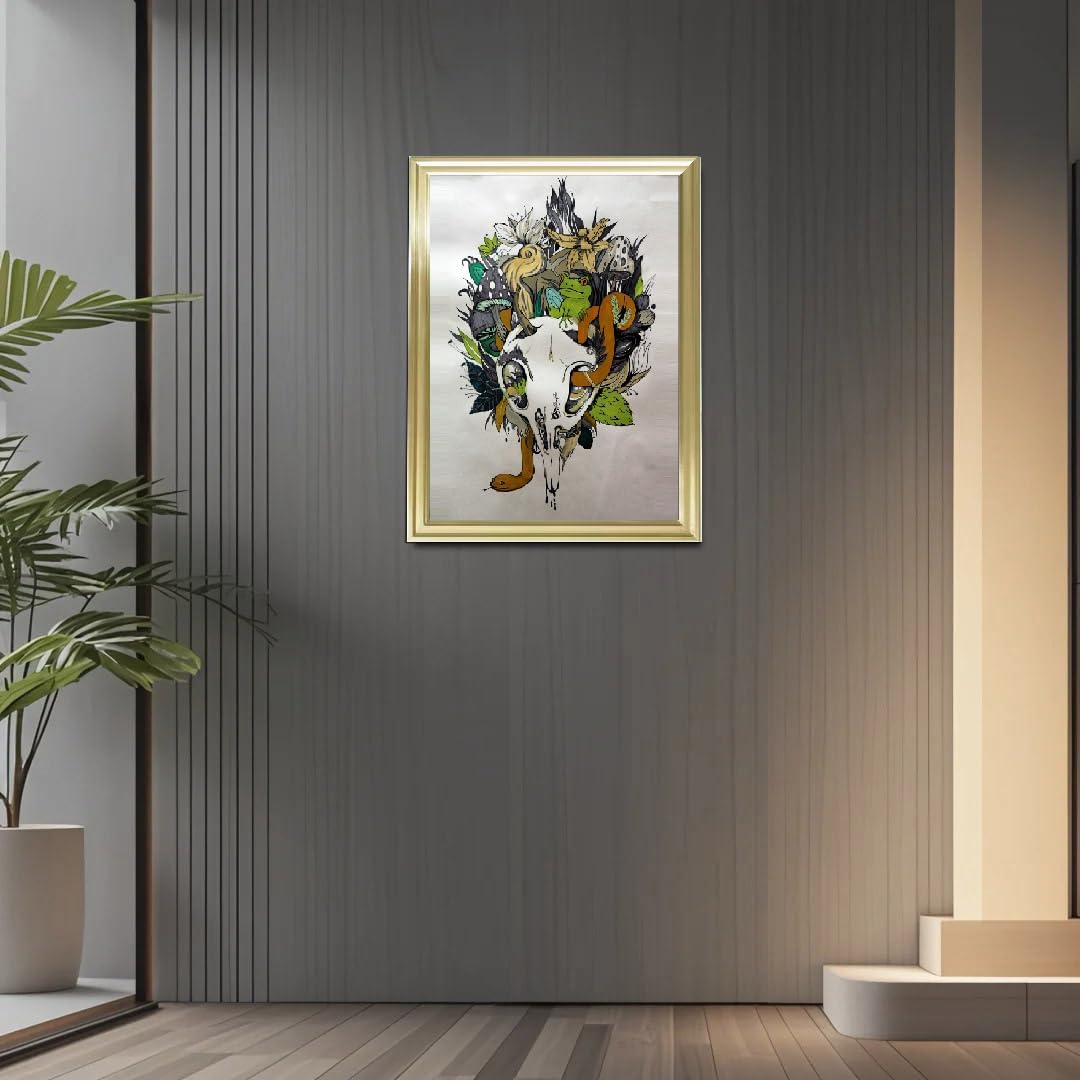 Picture Frames Gold, Gallery Style 16x24 Photo Frame for Wall Art, Fits 14x22 Photos, Modern Poster Frames for Prints and Artwork, Vertical or Horizontal Display - 1 Pack Artwork