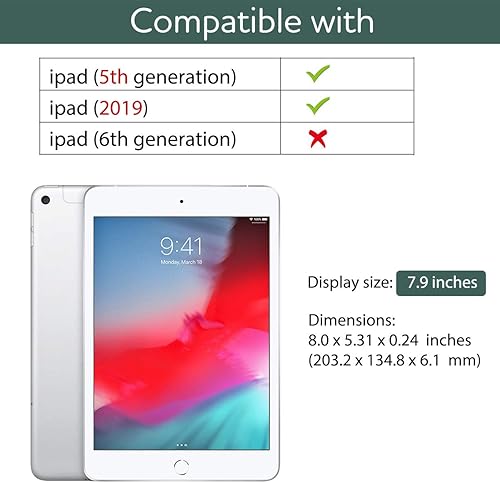 Miniatura 2 de SURITCH Funda para iPad Mini 4iPad Mini 5, Protector de pantalla integrado Soporte para lápiz Funda protectora de cuerpo completo con función de