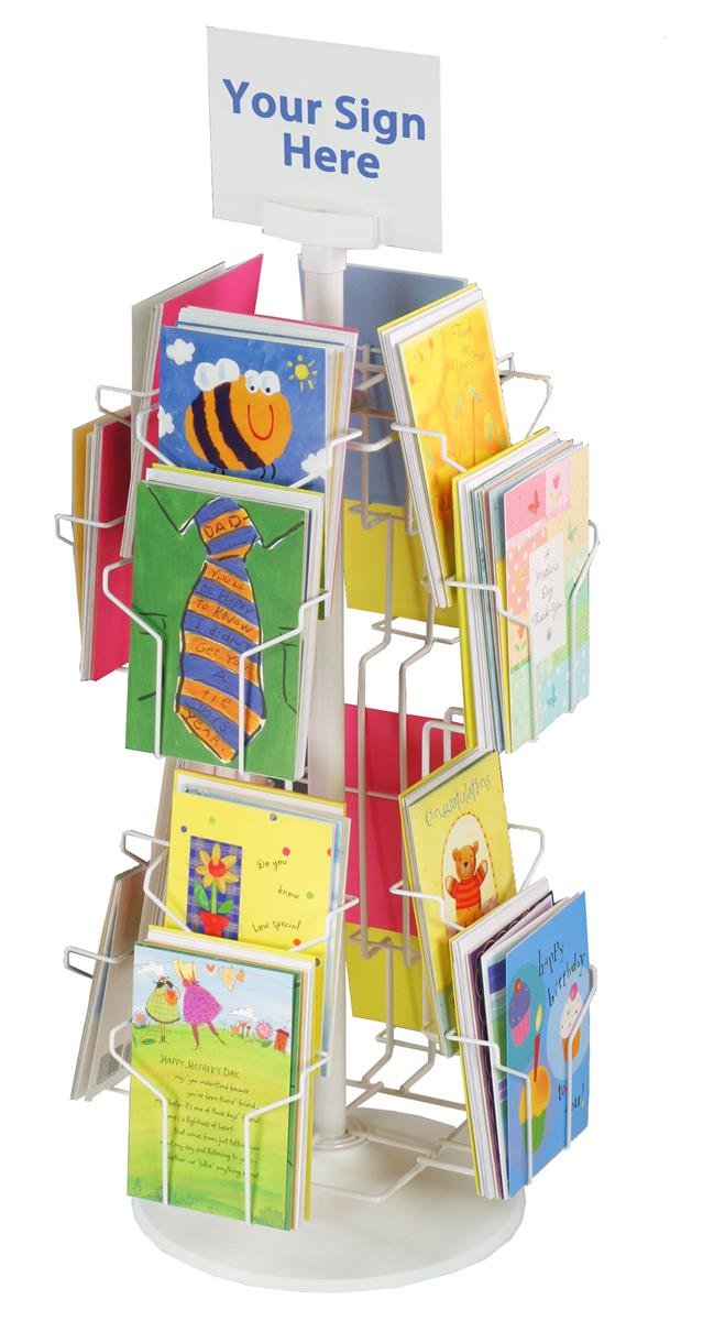 Buy Greeting Card Display Rack with Sixteen 5 x 7 Tiered Pockets for