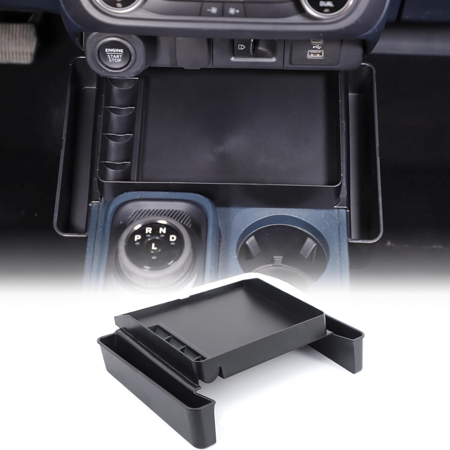 CHEAYAR Car Center Console Storage Box Compatible With Ford Maverick 2022-2025, Gear Shift Central Control Side Tray Organizer Interior Accessories