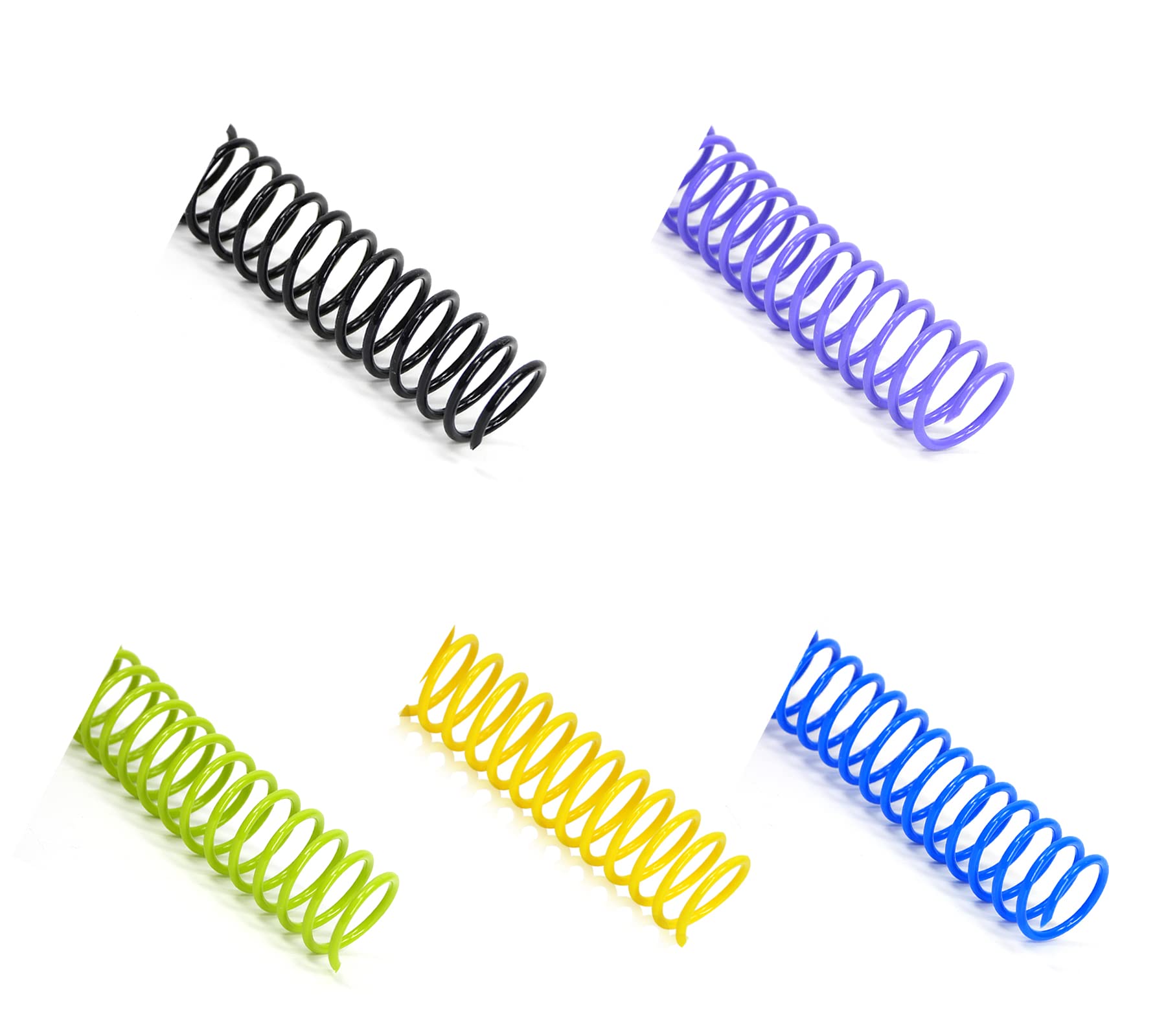Rayson 5/8" Plastic Coil Binding Spines, 15.9mm Multicolored Spiral Binding Coil 140 Sheet Capacity, 4:1 Pitch - 100/Box for Business and Educational Purposes
