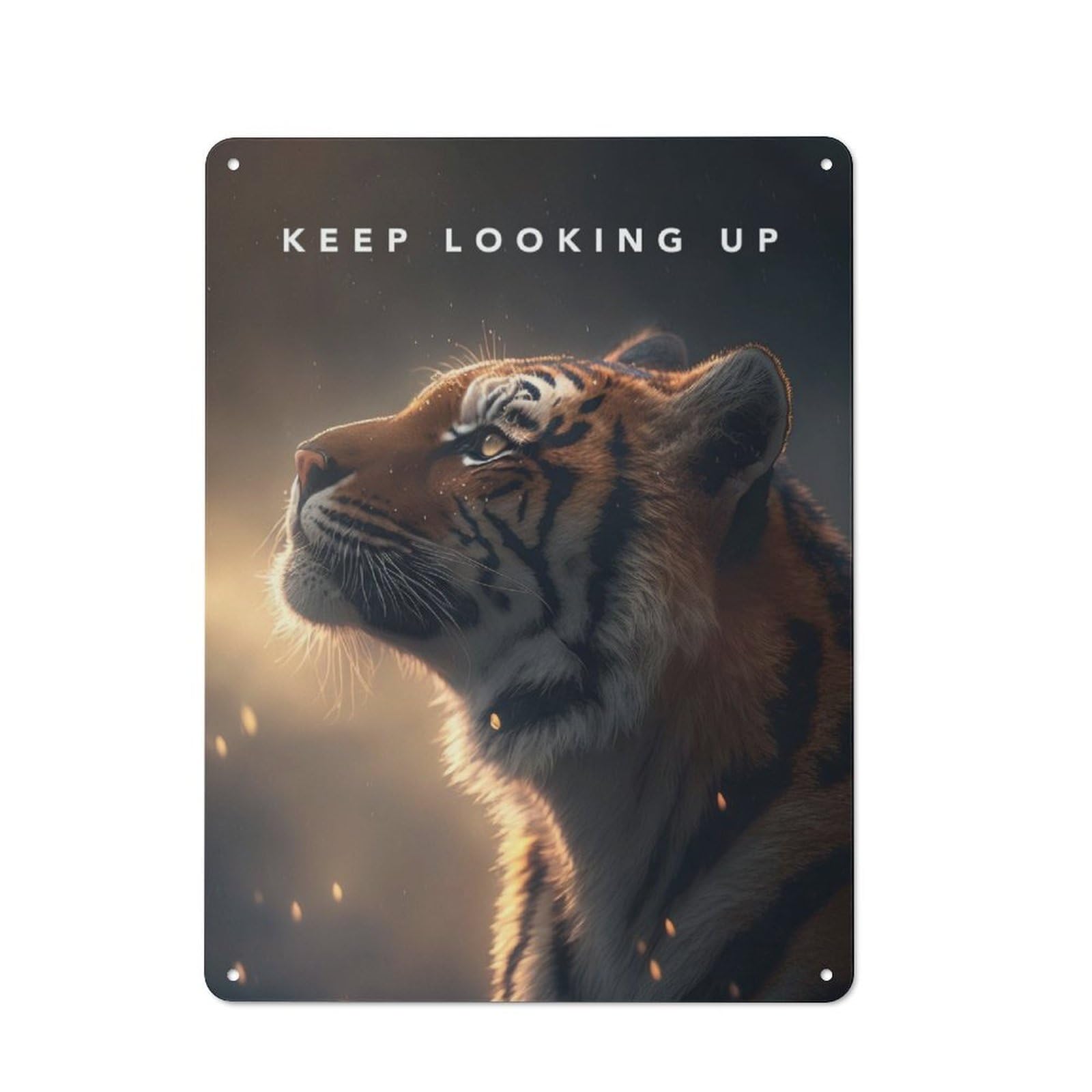 Junmoney Keep Looking Up Motivation Vintage Tin Sign 40X30cm With For Kitchen Or Home Bar, For Retro Home Interiors, For Cafés, Pubs And Restaurants