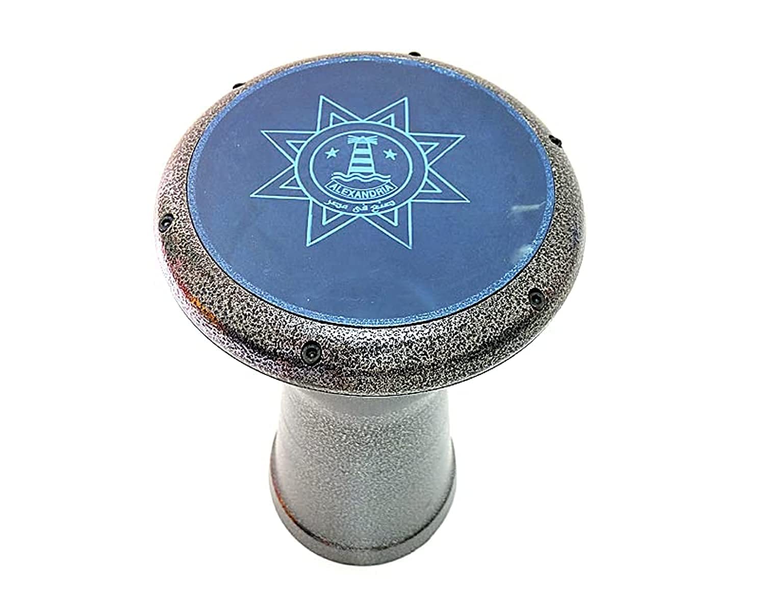 طبلة دربوكة المصرية طويلة قطر 430 ملم قطر 270 ملم فضي