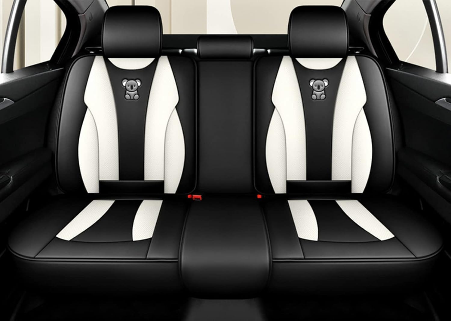 Car Seat Covers, Faux Leatherette Automotive Vehicle Cushion Cover for Cars SUV Pick-up Truck Universal Fit Set for Auto Interior Accessories,E