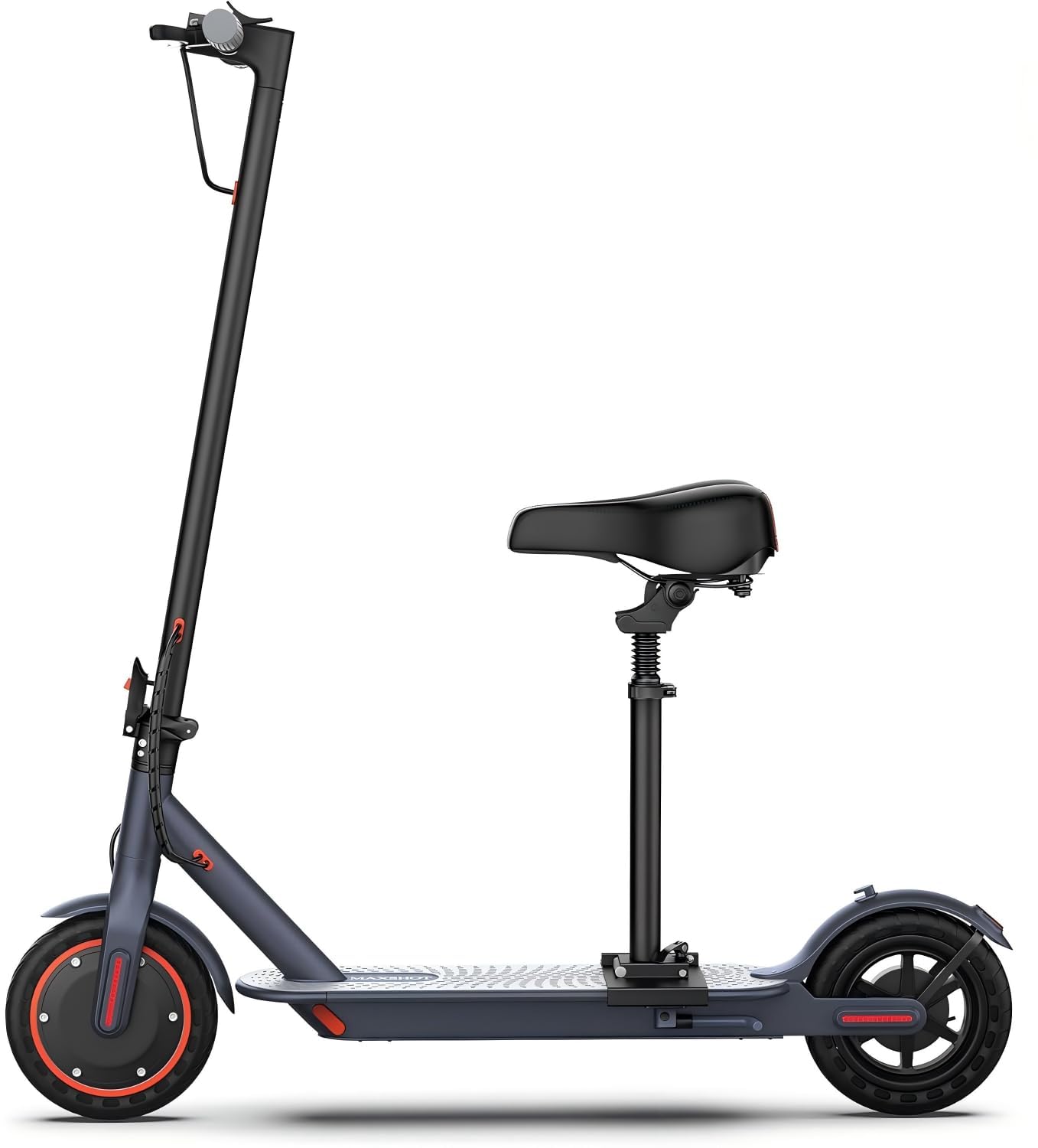 MAXSHOT Electric Scooter Adults, Foldable Electric Scooter with Seat & Basket, 750W Peak Motor, 48V 10.4Ah Battery, 14" Tires, Vicont APP Control, Dual Suspension, Electronic Lock
