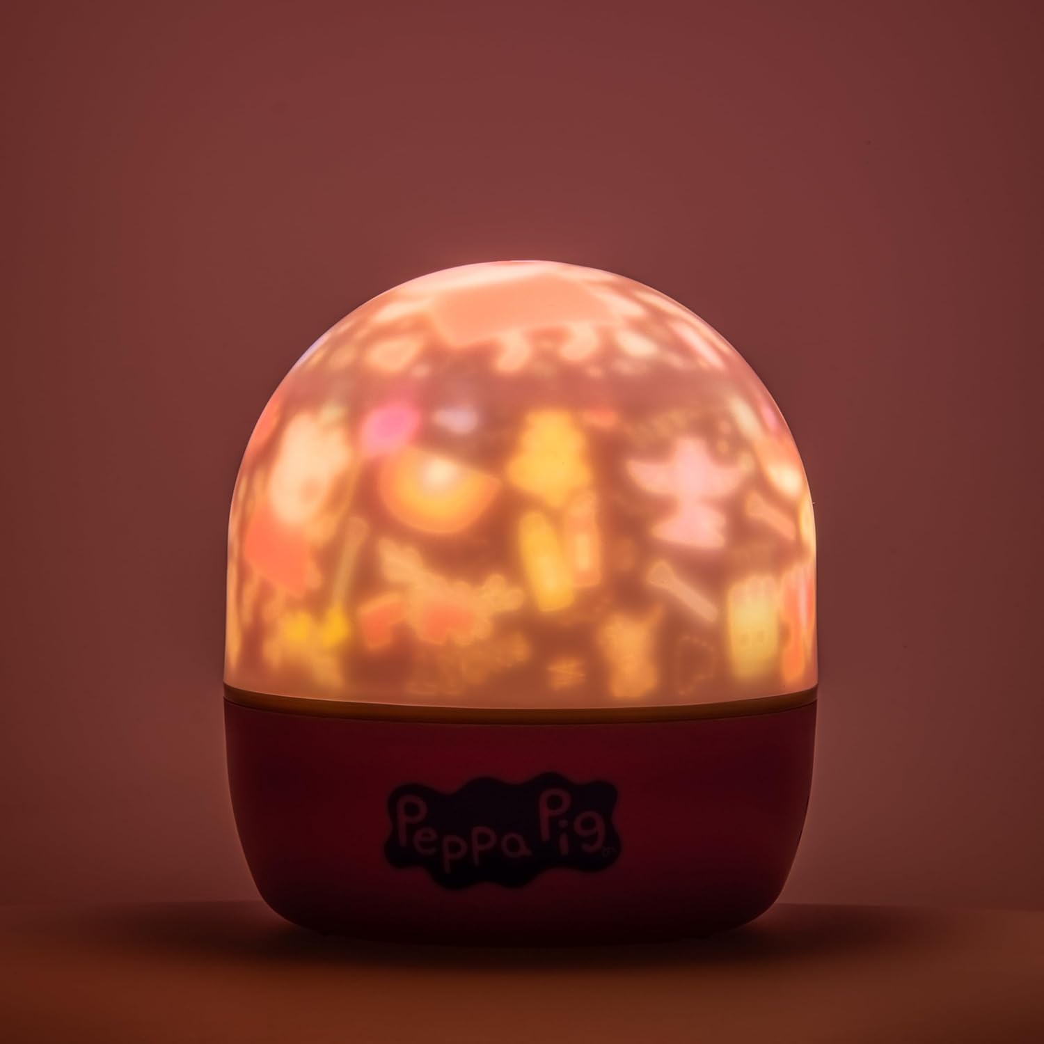 Paladone Peppa Pig Projection Light - Officially Licensed Projector Lamp with Sounds & Interchangeable Scenes, 4 Light Modes, Bedtime Soothing Night Light