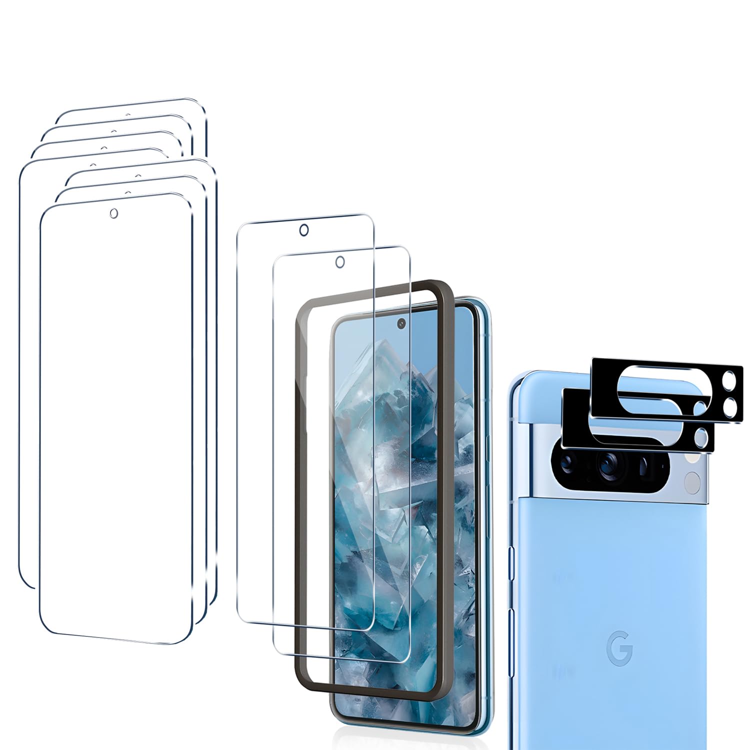 【美品】【フィルム2枚付】Google Pixel 8 Pro 128GB ベイ Amazon | 【wnunbg 2+2枚セット】 対応 Google Pixel 8 Pro