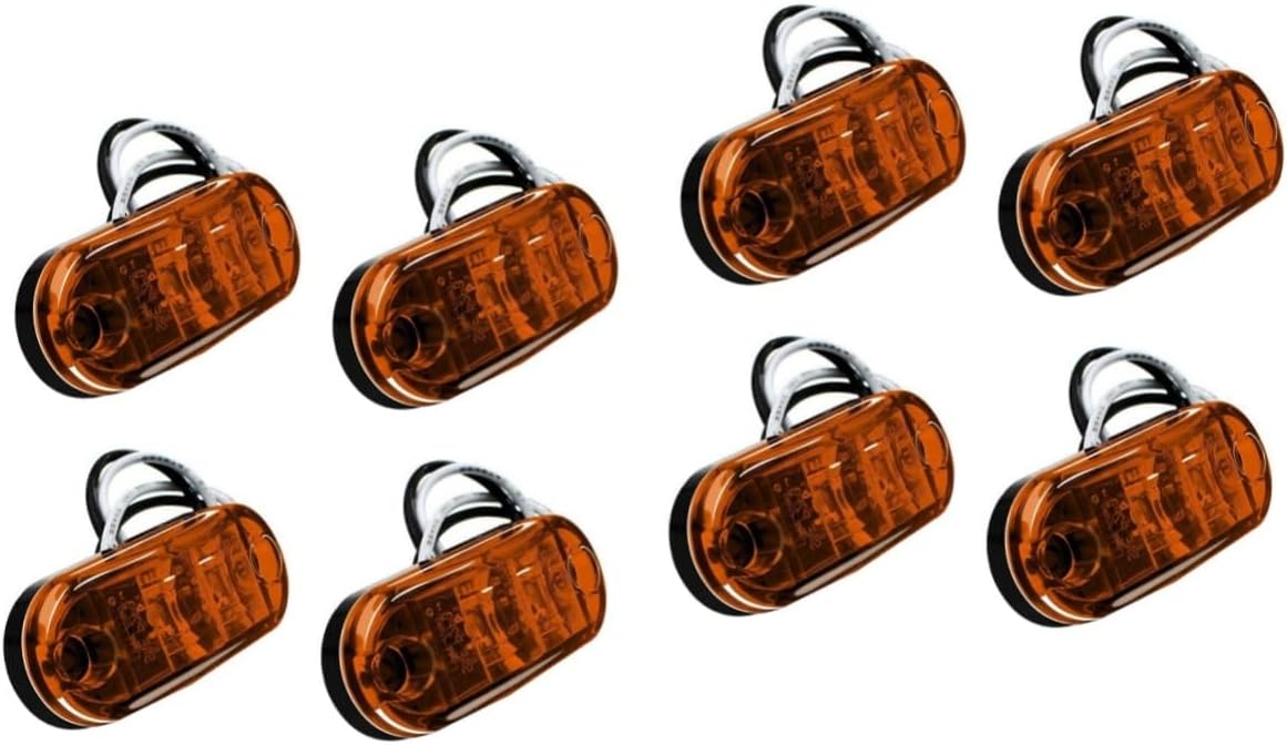 Vaguelly 8 Pcs trailer tail light front side marker light