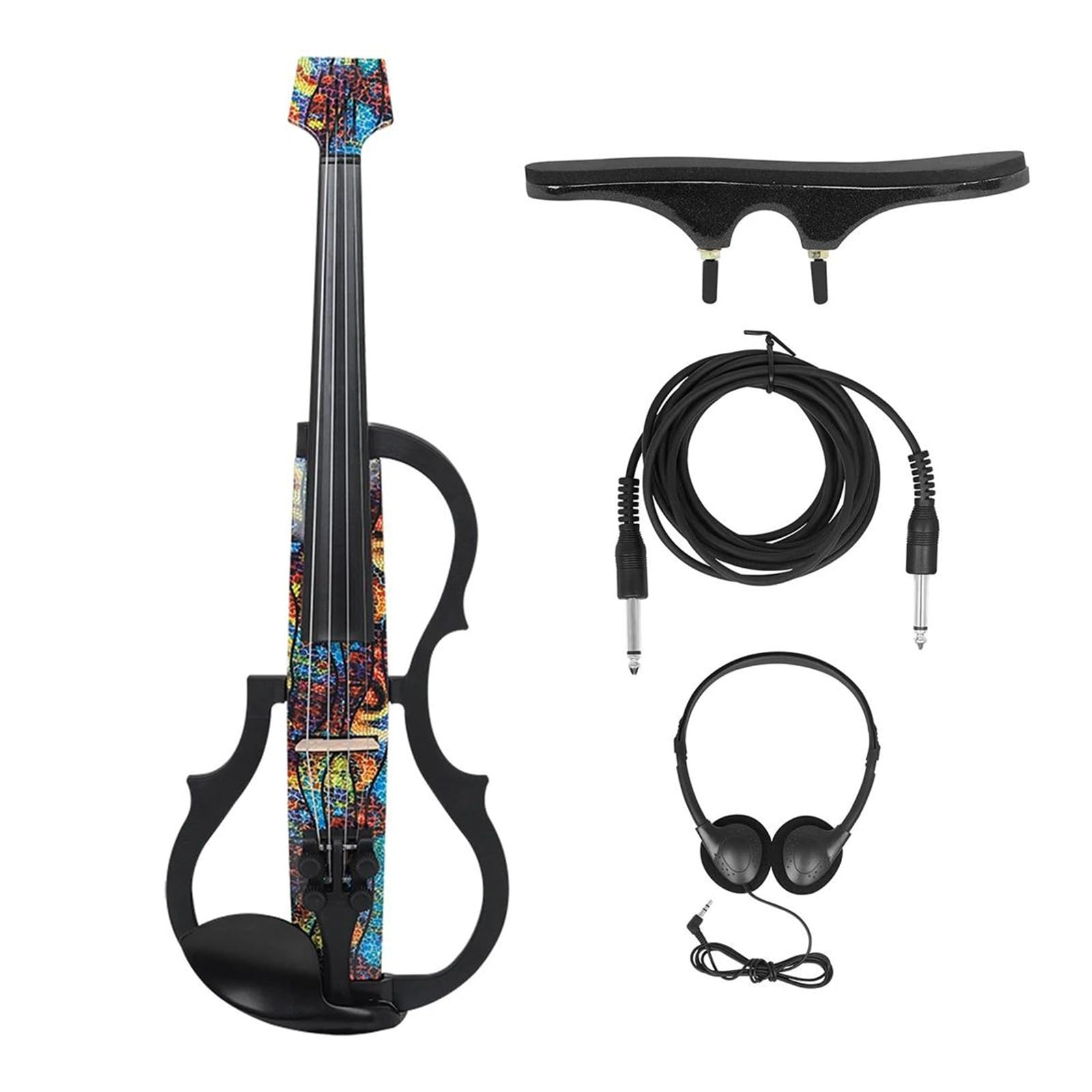 skrzypce 4/4 Electric Violin obejmuje słuchawki i akcesoria