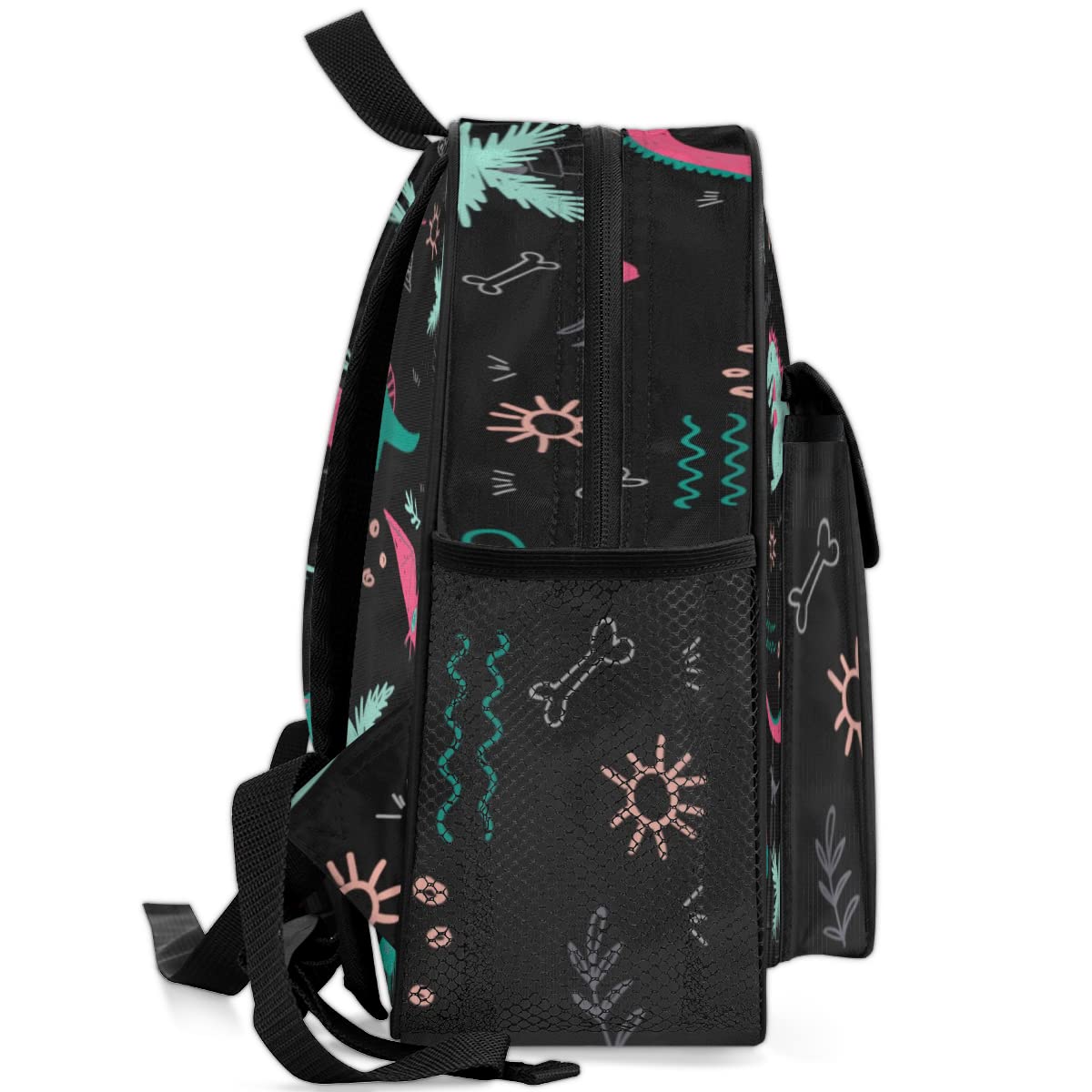 TropicalLife Kolorowe dinozaury dziecięce plecaki dla chłopców dziewczynek, urocze dinozaury malucha lekki plecak do szkoły przedszkola torba na książki, wielobarwny