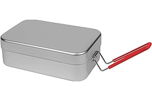 Trangia Fuel Bottle, Mess Tin Reusable Sustainable Storage Container, Red Handle, Large