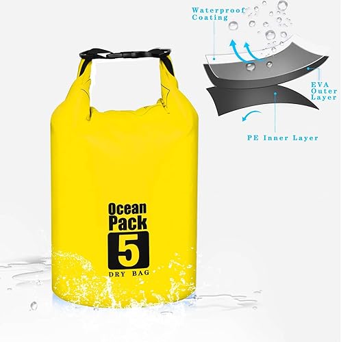 Miniatura 4 de LINHUAAOO Mochila impermeable Dry Bag  Saco de compresión seca compacta con parte superior enrollable que mantiene el equipo seco para kayak,