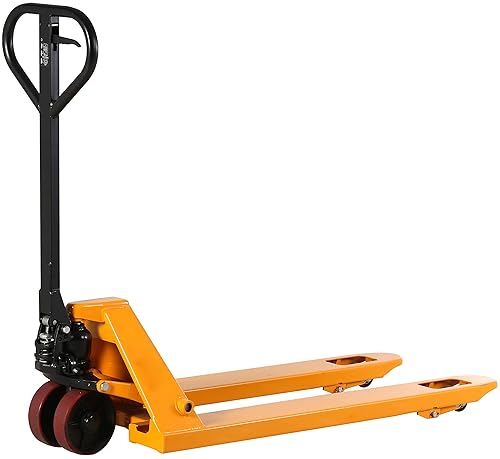Tory Carrier Pallet Jack de mano, camión de plataforma manual de servicio estándar 48" Lx27 W 5500lbs Capacidad
