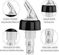 Vista 3 de Vertedor automático de botellas con medición, 8 boquillas para verter licor, vertedores de botellas de alcohol, vertedores de velocidad de 1 onza