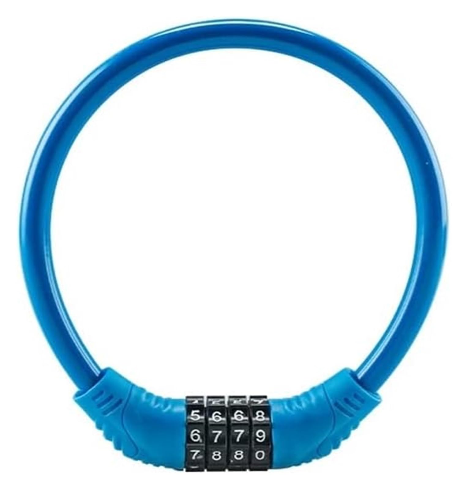 Giveduno All Blue Bicycle Lock, 4-Digit Combination Lock For Bikes Scooters Motorcycles Multicolor