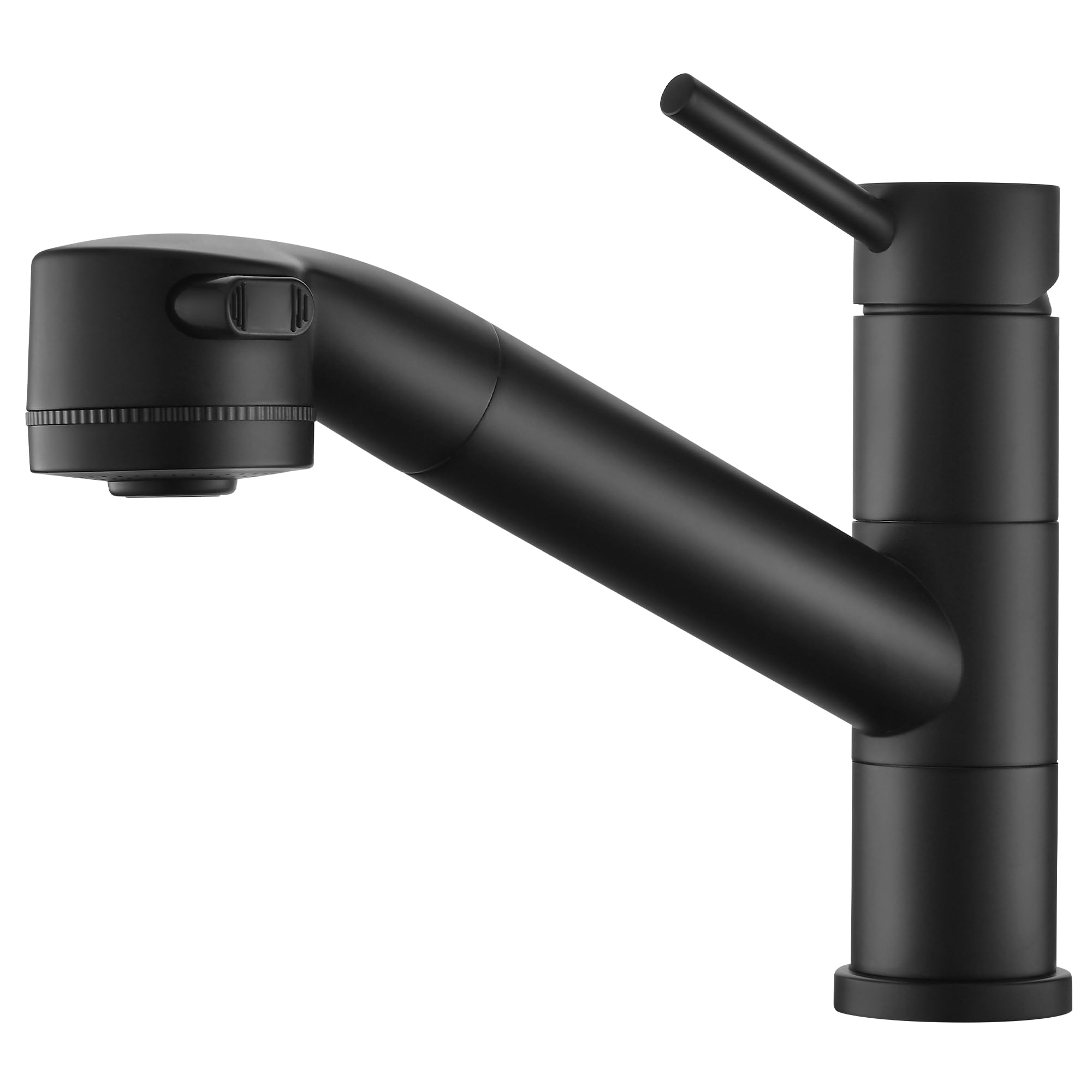 Robinet d'évier de cuisine en acier inoxydable noir au design architectural
