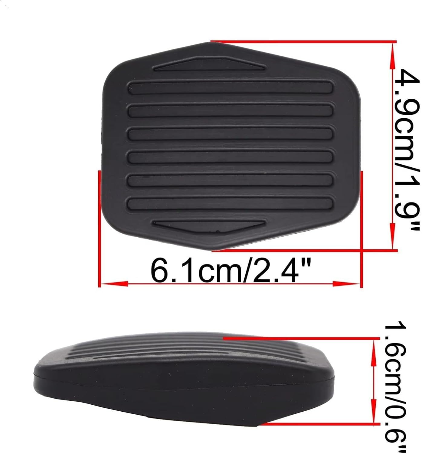 Car Brakes Pedals Car Clutch Foot Pedal Pad Cover Fits for Kuga 2 3 for C394 for C520 2008 2009 2010 2011 2012 2013 2014 2015 2016-2020 Clutch Pedal Pads(2Pc)(1Pc)