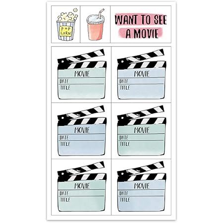 Amazon My Journal マイジャーナル マスキングシール デコレーション 映画ログ カチンコ Mj シール ステッカー 文房具 オフィス用品