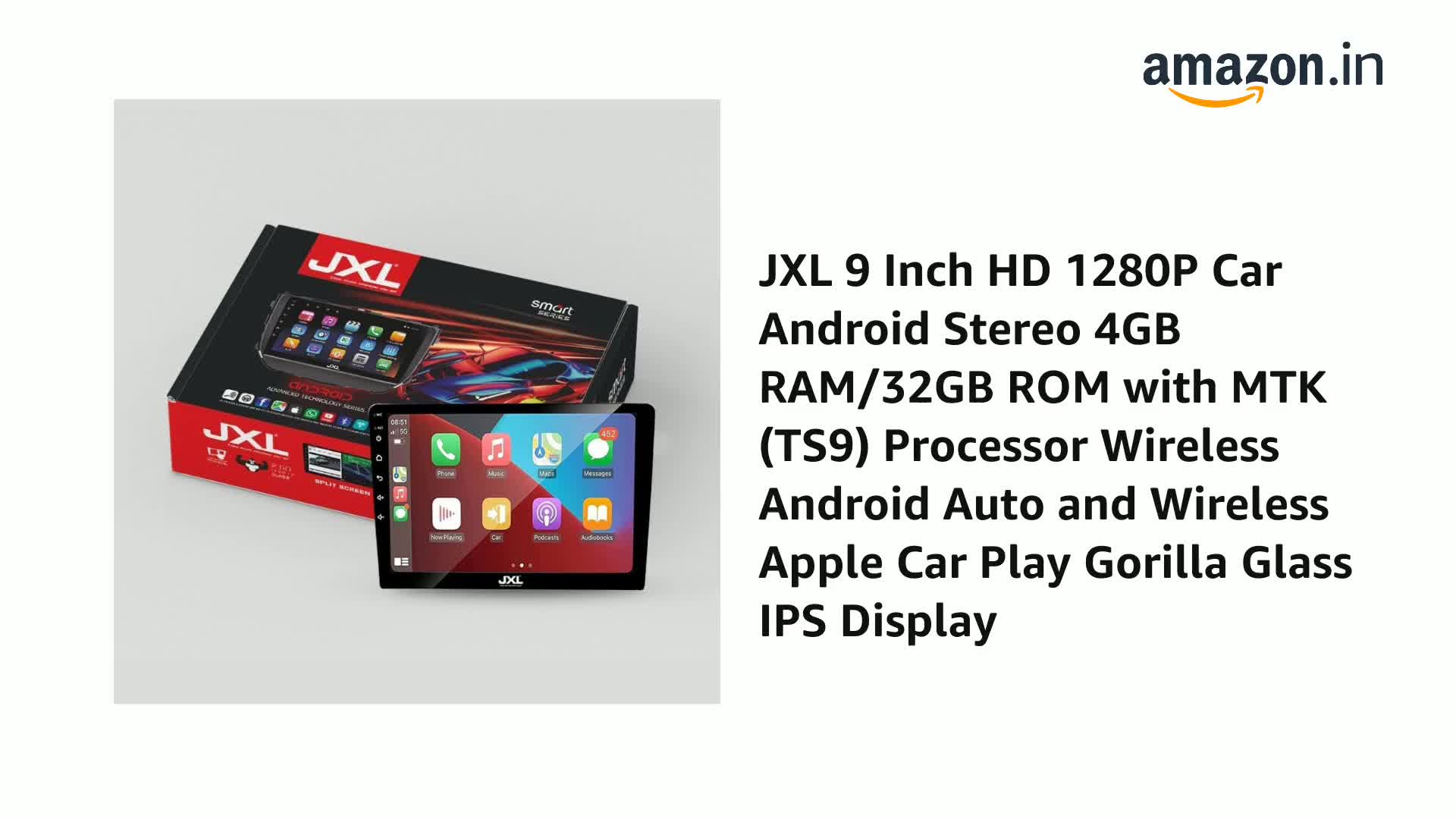 JXL 9 Inch HD 1280P Car Android Stereo 4GB RAM/32GB ROM with MTK
