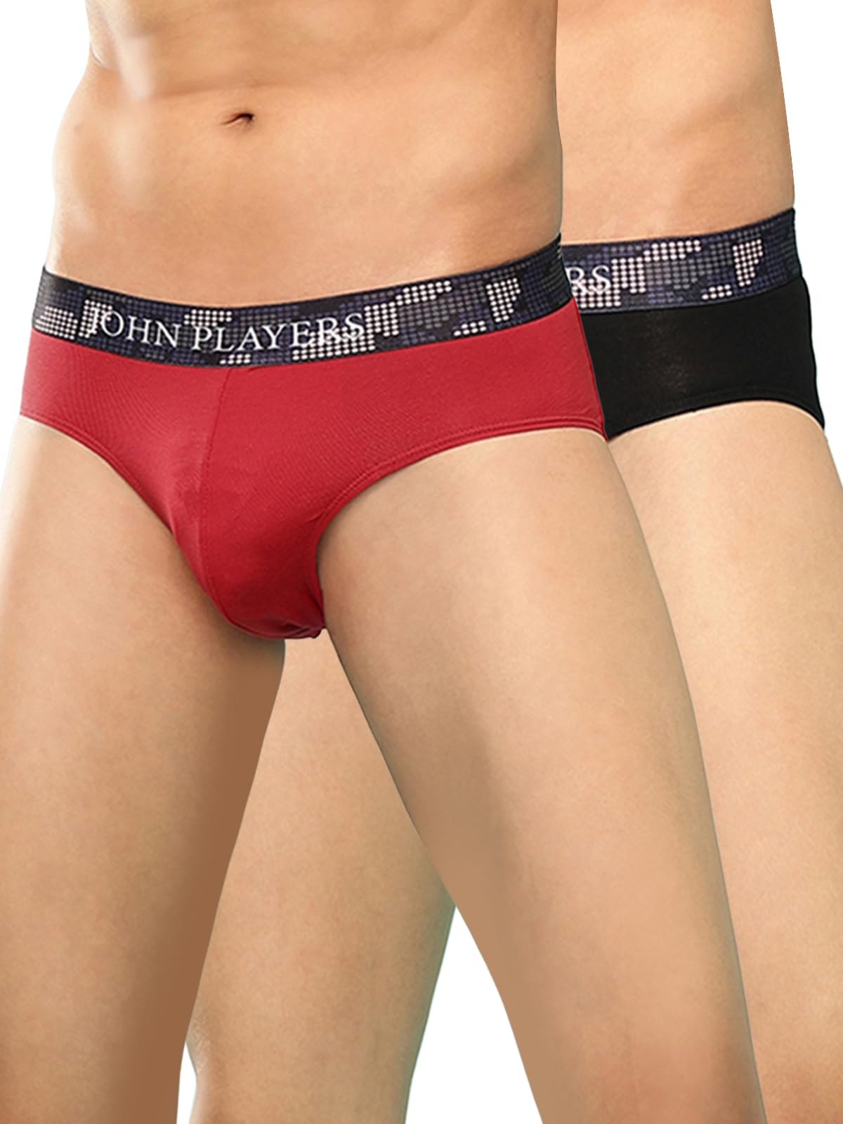 john players Pack of 2 Classic Cotton Briefs with Sublimation Waistband-picture-43
