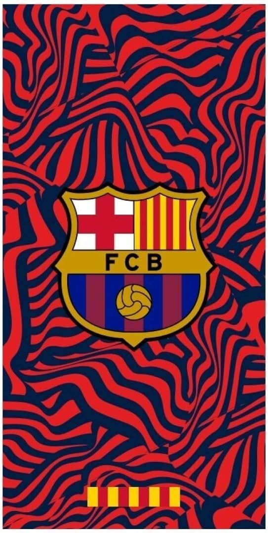 Barcelona FC Toallas de Playa, Microfibra, Azul y Grana, Diseño Lamine Yamal, Pedri y Escudo, 70 x 140 cm, 7 Diseños a Elegir (Escudo 625)