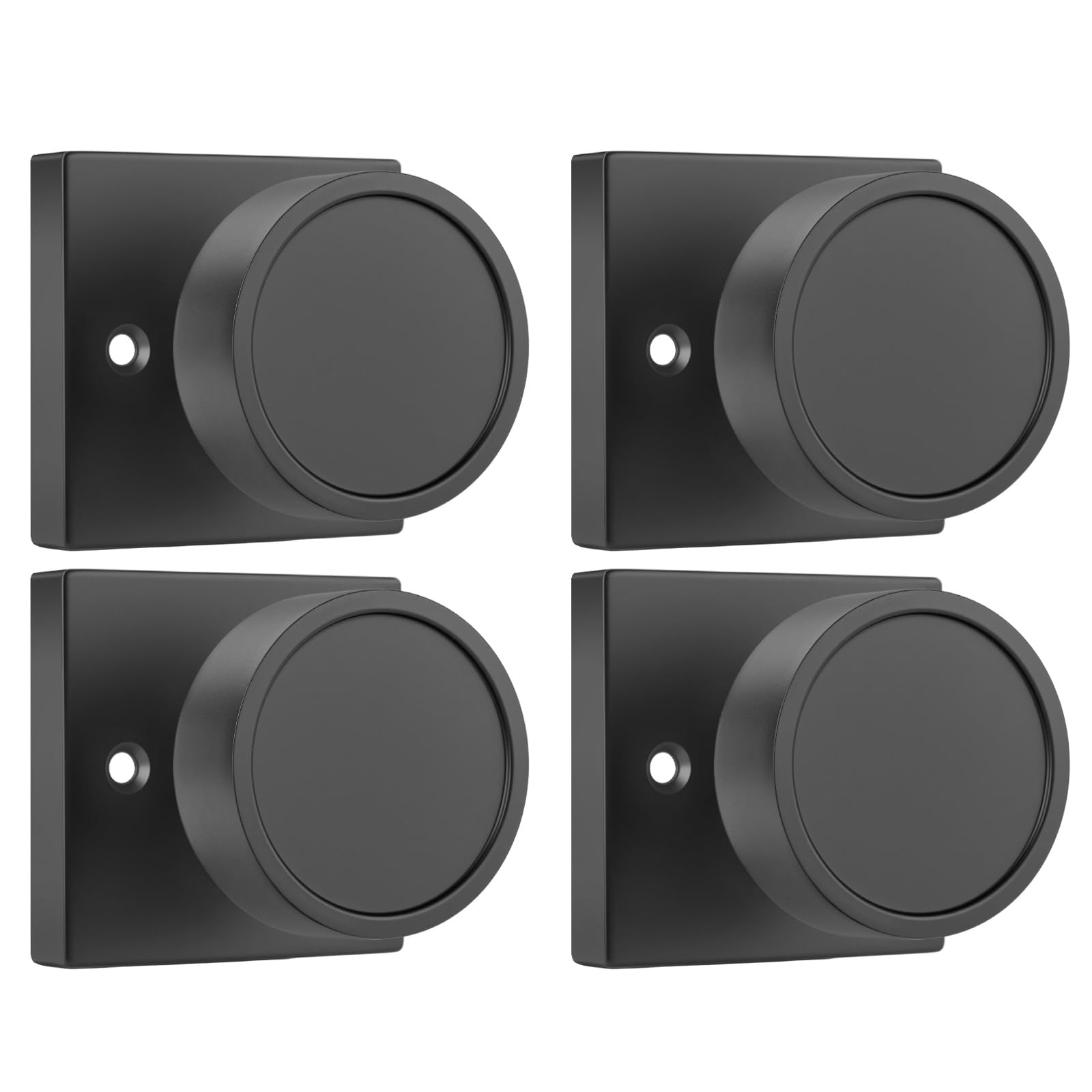 Goldenwarm Black Door Knobs Dummy, No-Turning - 4 Pieces