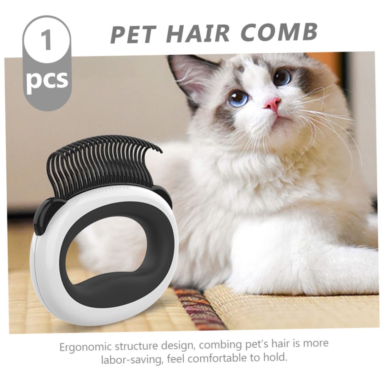Kisangel 4piezas Cepillo De Masaje Para Gatos y Peine Para Cuidado De Mango Ergonómico y Diseño Antideslizante Para Desenredar y Relajar Mascota Baño Cuidado