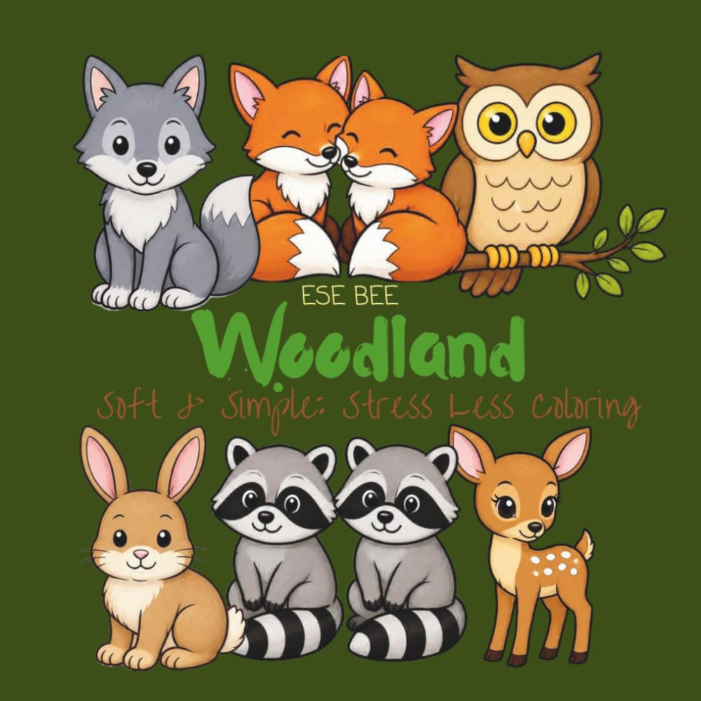 Woodland: Soft & Simple: Stress Less Coloring