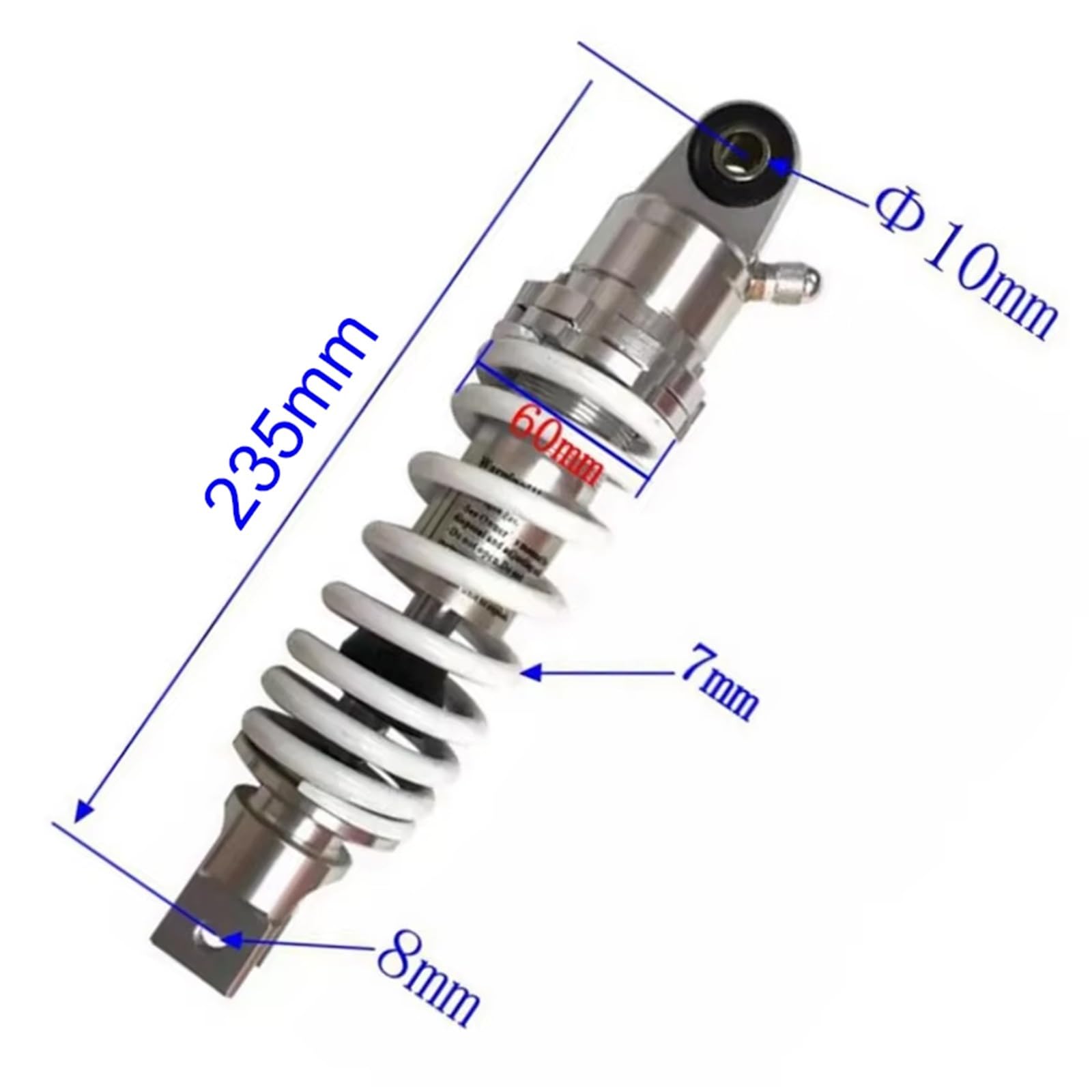 Accessori assorbitori Moto Scooter Universale Di Ricambio Forcella Posteriore 240mm Ammortizzatori Sospensione Cuscino Per Yamaha JOG 50 ZR EVO(Black Gray)