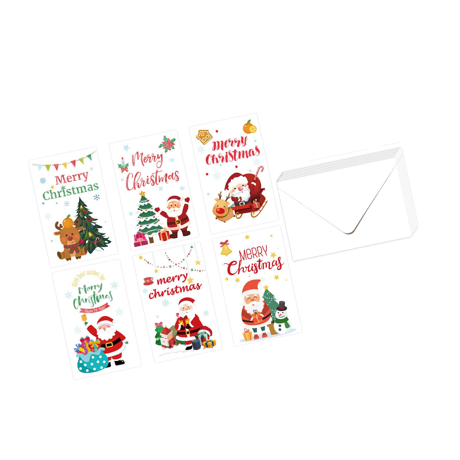 Jazuaiao Sustainable Holiday Cards Recycled Paper Christmas Greetings with Festival Themes for Family Friend Recycled Paper Christmas Cards