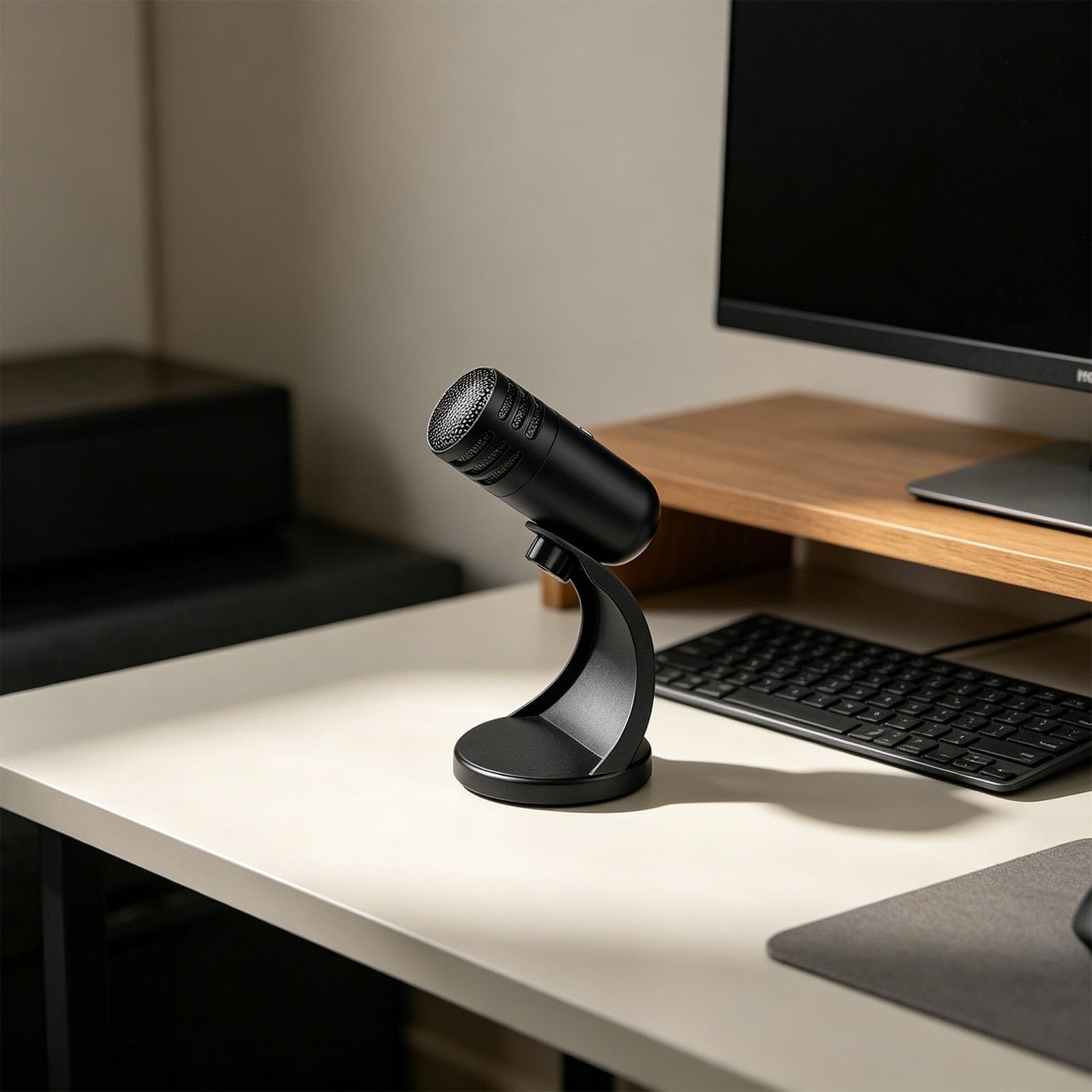 Micrófono USB para conferencias de podcast, filtro de ruido de fondo integrado, graves resistentes, claridad de sonido mejorada, pastilla USB para juegos