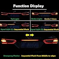 Vista 6 de DRL Lámpara de Freno Luz Trasera de Cola Barra de Maletero Compatible Con Toyota Camry 2018 2019 2020 2021 2022 2023 Lente Ahumado Luz Trasera