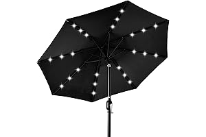 Best Choice Products Solar Black Umbrella for Outdoors