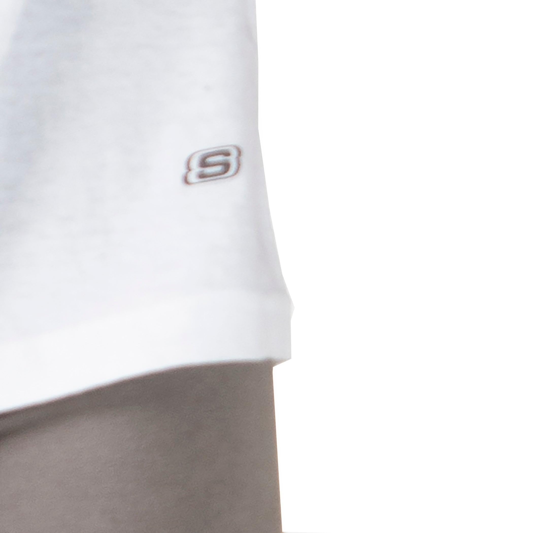 Skechers Męski podkoszulek o klasycznym kroju z okrągłym dekoltem, koszulki bez tagów, lekkie ramiączka, odprowadzające wilgoć, 6-pak
