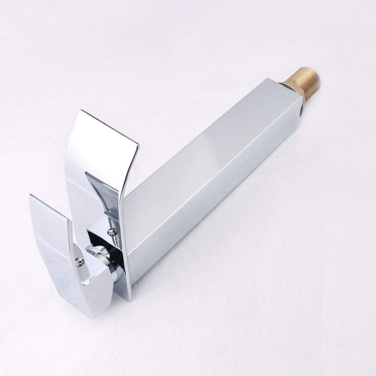 Alto Cascata Contatore Top Bacino Miscelatore Cromato Bagno Lavello Rubinetto Singola Maniglia Singola Foro