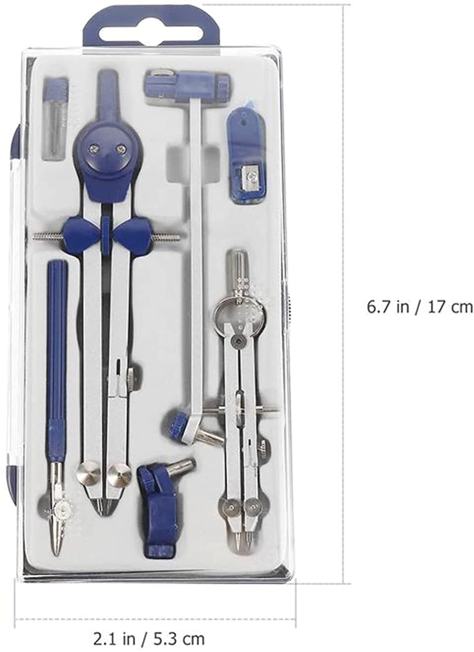 AKAZI Geometrie-Set Zeichenkompass für Geometrie-Set Professionelle Zeichenzirkel Praktisches Zeichenzubehör zum Zeichnen Math Engineer Tool Compass Set